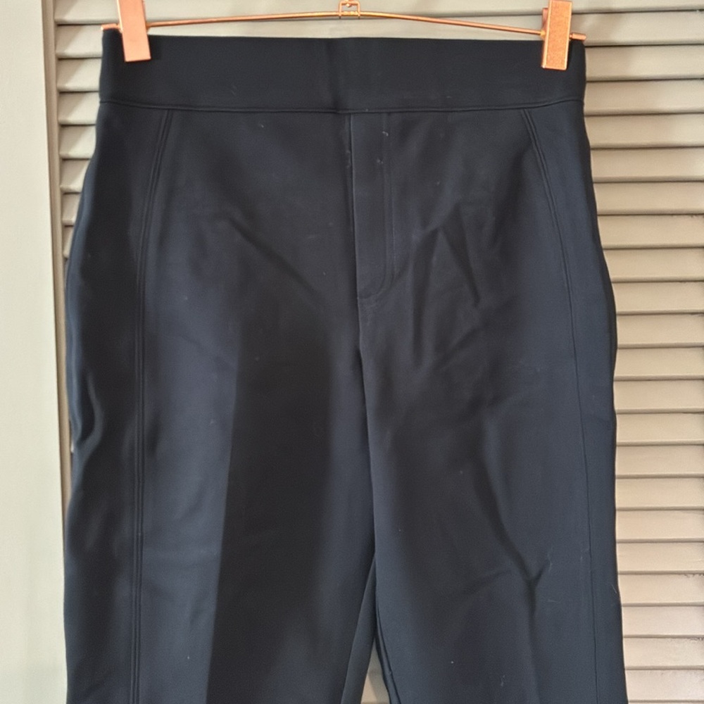 NWOT Spanx Pull on Black straight leg Ponte knit Pants Sz S - Picture 2 of 6